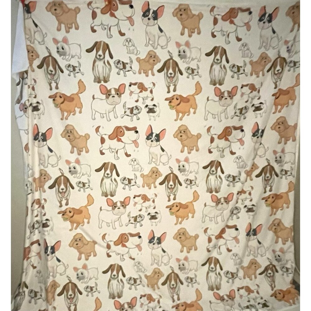 Dog Hound Multiple Breeds Queen Duvet Cover Ambesonne Puppies 87.5" by 88"